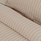 Organic Muslin Duvet Cover Set Red Stripe