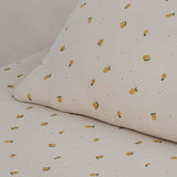 Organic Muslin Duvet Cover Set Lemon