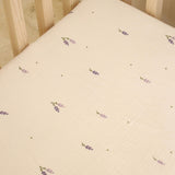 Organic Cotton Cot Sheet Lavender
