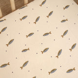 Organic Cotton Cot Sheet Sardines
