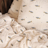 Organic Muslin Duvet Cover Set Sardines