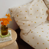 Organic Muslin Duvet Cover Set Lemon