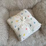 Organic Muslin Duvet Cover Set Boats