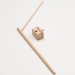 Light natural Ashwood mobile holder for baby cot or change table