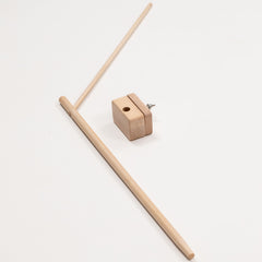 Light natural Ashwood mobile holder for baby cot or change table