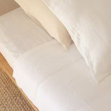 Muslin Duvet Cover Set Blanc