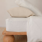Muslin Duvet Cover Set Blanc