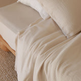 Muslin King Single Sheet Set Beige