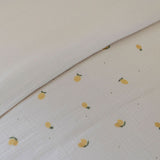 Organic Muslin Duvet Cover Set Lemon