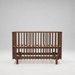 Solid walnut wood baby crib