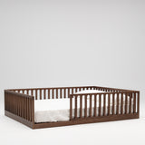 Zali Walnut Floor Bed - Double