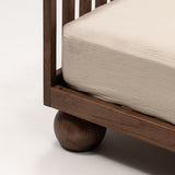 Zali Walnut Floor Bed Legs