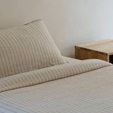 Muslin Duvet Cover Set Red Stripe