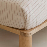 Muslin Duvet Cover Set Red Stripe