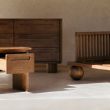 Hendrix King Single Bed Walnut