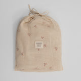 Organic Cotton Cot Sheet Strawberry Fields