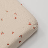 Organic Cotton Cot Sheet Strawberry Fields