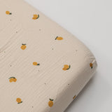Organic Cotton Cot Sheet Lemon