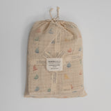 Organic Cotton Baby Blanket Boats