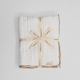 Organic Cotton Baby Blanket Blanc