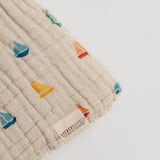 Organic Cotton Baby Blanket Boats