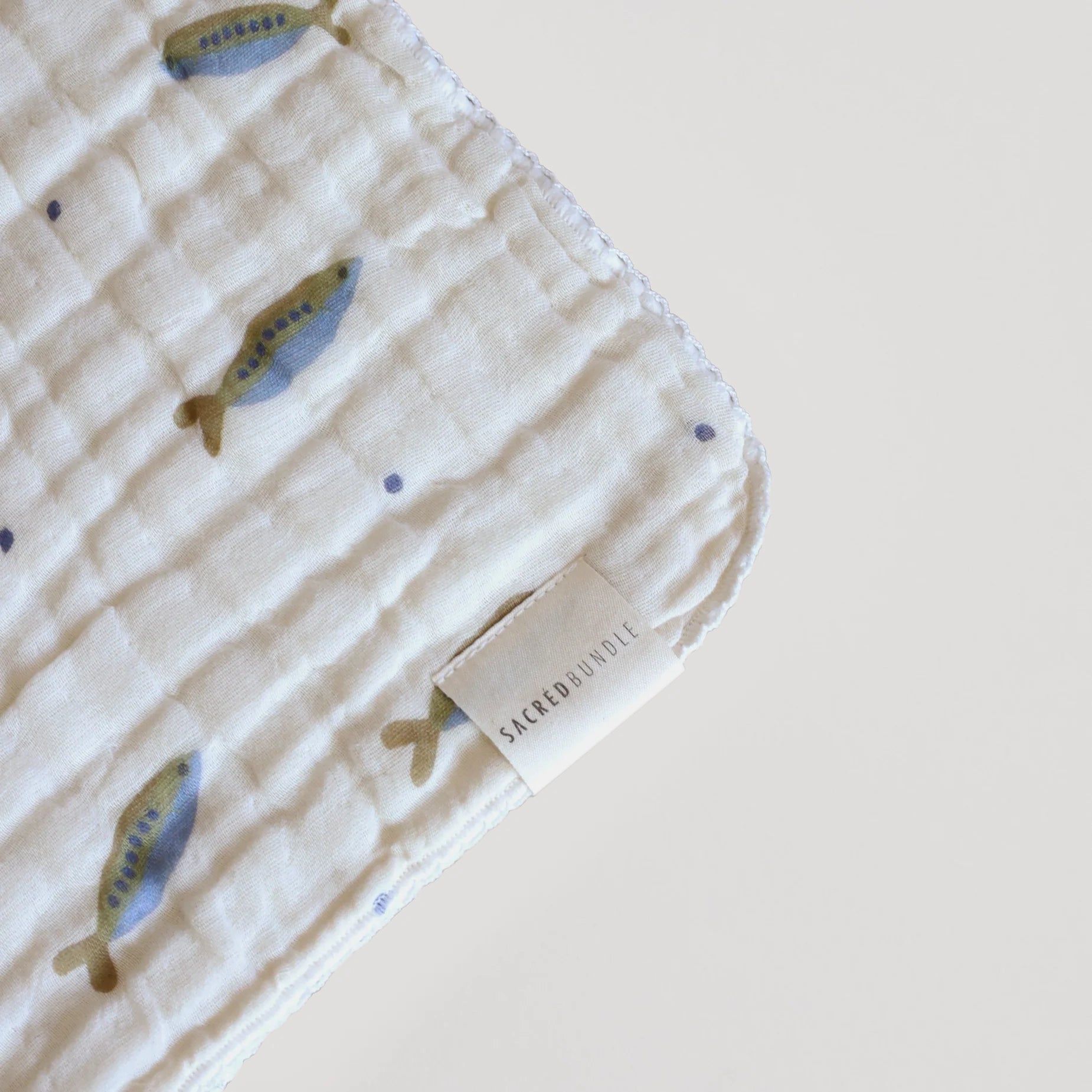 Organic Cotton Baby Blanket Sardines