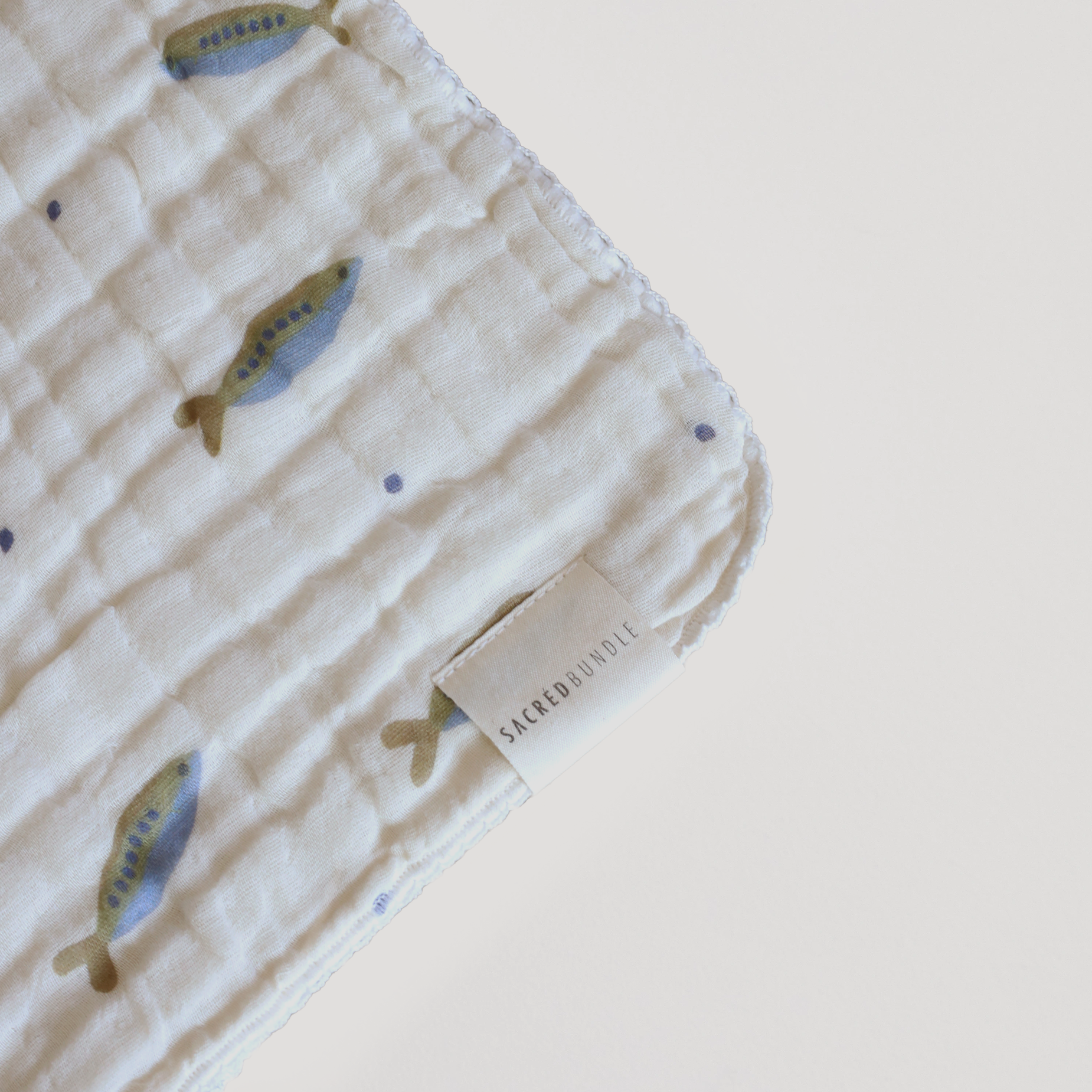 Organic Cotton Baby Blanket Sardines