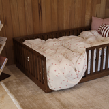 Zali Walnut Floor Bed - King Single