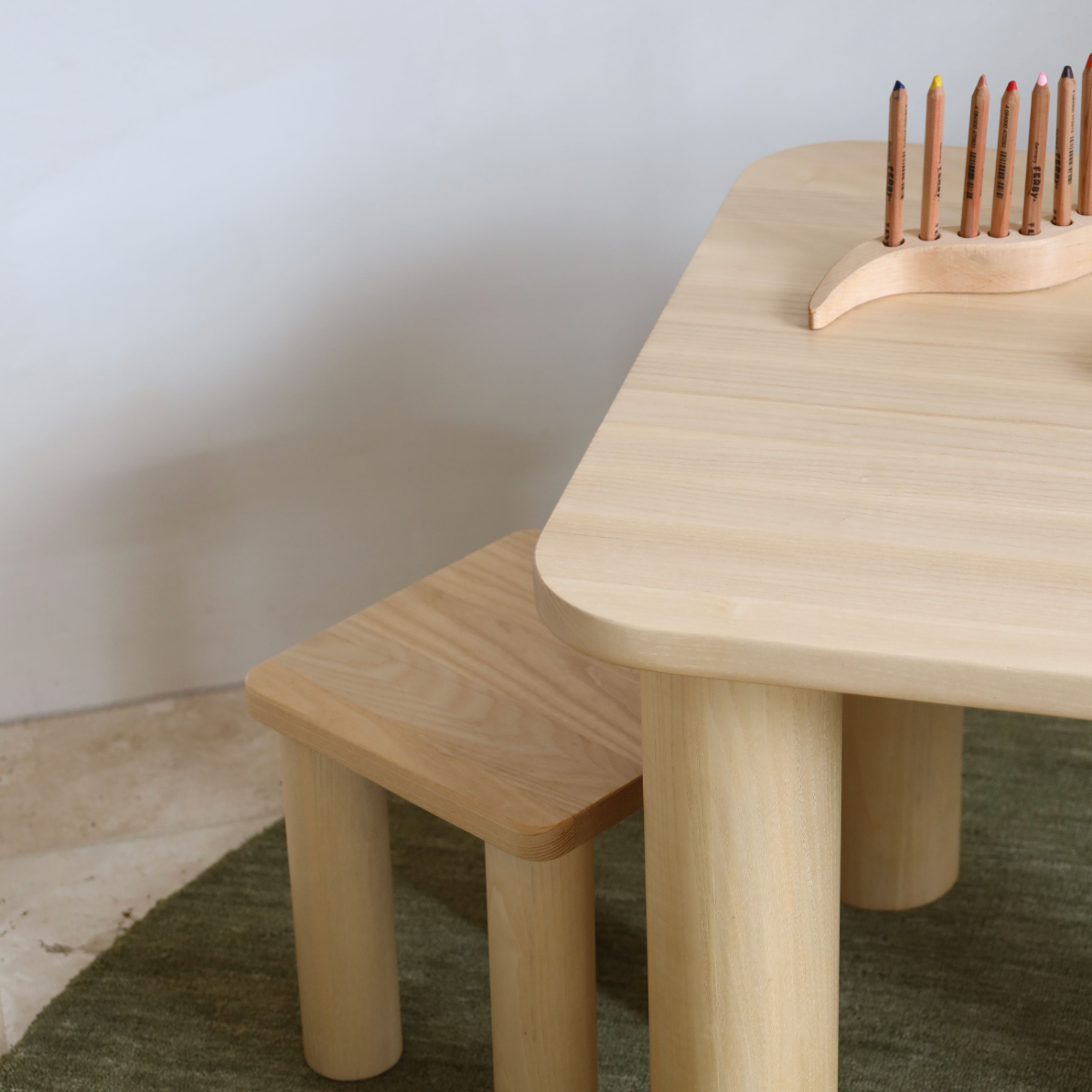 Hennie Kids Stool  - Ashwood