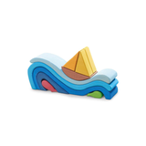 Gluckskafer Wooden Blocks - Wave Boat