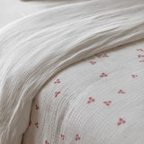 Organic Muslin Duvet Cover Set Strawberry Fields