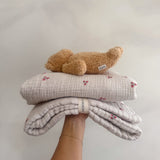 Organic Cotton Baby Blanket Strawberry Fields